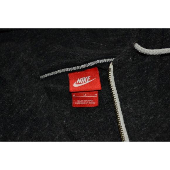 46237-a Nike Casual Athletic Jacket With Pocket Gray Cotton Size Medium Womens - Picture 6 of 8